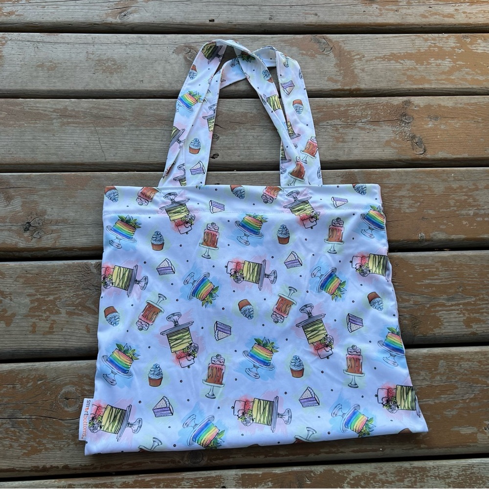 Smart Bottoms Cake Print Tote Bag
